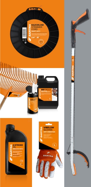 Branding work for Landscape Supply Company and Sartra - Packaging Design